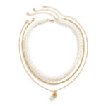 Hip Hop Retro Geometric Multilayer Pearl Necklace - Image 3