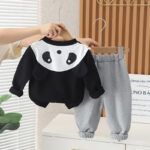 Spring And Autumn Children Sweater Pants Suit - Image 2