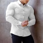 Men's Business Anti-wrinkle White Long-sleeved Shirt - Image 10