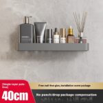 Punch-free Space Aluminum Wall-mounted Toilet Storage Rack - Image 7
