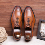 Retro Soft Sole Leather Square Toe Breathable Oxford Business Shoes - Image 2