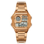 Stryve Brand Square Fashion Digital Led Count Down Clock Sports Waterproof Men Luxury Stainless Steel Watch relojes hombre - Image 3