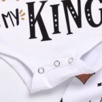 New Baby boys Clothing Set Tops Romper +Crown Pants - Image 3
