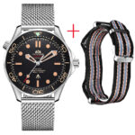 Automatic Self Wind Mechanical Net Stainless Steel Nylon Strap Luxury Men New Limited Watch - Image 5