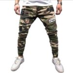 Men's Jeans Badge Stretch Slim Fit Camouflage Skinny Pants - Image 9