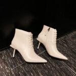 Pointed lace up booties - Image 3