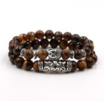 Natural stone set bracelets beads energy volcanic stone tiger eye beads bracelet