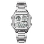 Stryve Brand Square Fashion Digital Led Count Down Clock Sports Waterproof Men Luxury Stainless Steel Watch relojes hombre