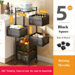 Vegetable Storage Basket Rack With Wheels - Image 2