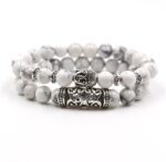 Natural stone set bracelets beads energy volcanic stone tiger eye beads bracelet - Image 2