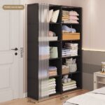 Dust-proof Wardrobe Household Bedroom Storage Cabinet Combination Locker Small Wardrobe Storage Rack - Image 6