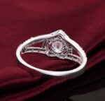 Sincere Heart Ring Silver-Color Clear AAA Cubic Zirconia Promise Ring for Women Wedding Jewelry Size - Image 6