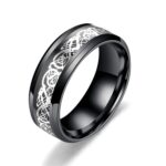 Dragon Pattern Rings Men Stainless Steel Ring Jewelry - Image 8