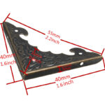 12PCS Antique Jewelry Box Corner Foot Wooden Case Corner Pro - Image 5