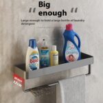 Punch-free Space Aluminum Wall-mounted Toilet Storage Rack - Image 2