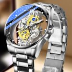 Men Watch Skeleton Automatic Quartz Watch Gold Skeleton Vintage Man Watch Mens Watches Top Brand Luxury - Image 6