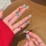 Series Of Christmas Earrings Santa Claus Niche Design - Image 5