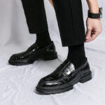 Plus Size Men's Slip-on Platform Slip-on Loafers - Image 4