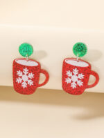 Series Of Christmas Earrings Santa Claus Niche Design - Image 4