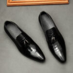 Formal Men Business Dress Pointed Toe Shoes Genuine Leather Mens - Image 3