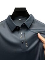 Summer Polo Shirt Business Casual Seamless Ice Silk - Image 10
