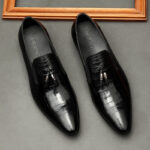 Formal Men Business Dress Pointed Toe Shoes Genuine Leather Mens - Image 6