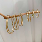 Gold Small Circle Fashion Exaggerated Earrings - Image 10