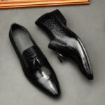 Formal Men Business Dress Pointed Toe Shoes Genuine Leather Mens - Image 7