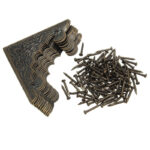 12PCS Antique Jewelry Box Corner Foot Wooden Case Corner Pro - Image 2