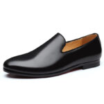 Autumn British Men's Casual Leather Shoes Pointed-toe Slip-on Loafers - Image 3