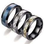 Dragon Pattern Rings Men Stainless Steel Ring Jewelry - Image 9