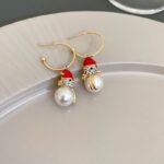 Series Of Christmas Earrings Santa Claus Niche Design - Image 6