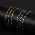 Stainless Steel Figaro Chain Titanium Steel 18K Gold Plating Hip Hop Men's Necklace - Image 6