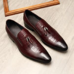 Formal Men Business Dress Pointed Toe Shoes Genuine Leather Mens - Image 4
