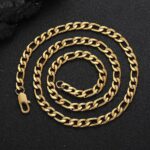 Stainless Steel Figaro Chain Titanium Steel 18K Gold Plating Hip Hop Men's Necklace - Image 4