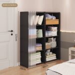 Dust-proof Wardrobe Household Bedroom Storage Cabinet Combination Locker Small Wardrobe Storage Rack - Image 10