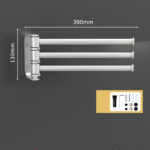 Rotating Towel Rack Free Punch Toilet Bathroom - Image 3