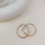 Gold Small Circle Fashion Exaggerated Earrings - Image 8