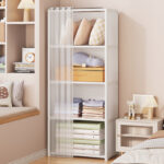 Dust-proof Wardrobe Household Bedroom Storage Cabinet Combination Locker Small Wardrobe Storage Rack