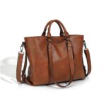 Soft Leather Large Capacity Totes One-shoulder Portable