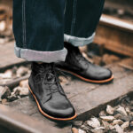 Retro Boots Men Lace-up Leather Ankle Boots Low Heel Motorcycle Shoes - Image 7