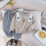 Spring And Autumn Children Sweater Pants Suit - Image 3