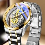 Men Watch Skeleton Automatic Quartz Watch Gold Skeleton Vintage Man Watch Mens Watches Top Brand Luxury - Image 2