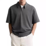 Men's Casual Zipper Top Comfortable Breathable Lapels Polo Shirt - Image 5