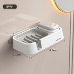 Soap Dish Punch-free Wall-mounted Double Layer - Image 7