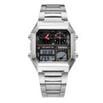 Dual Display Multifunctional Waterproof Alarm Clock Luminous Sports Chronographe Watch - Image 3