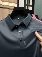 Summer Polo Shirt Business Casual Seamless Ice Silk - Image 9