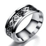 Dragon Pattern Rings Men Stainless Steel Ring Jewelry - Image 4