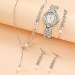 Diamond Women Watches Luxury Fashion Rhinestone Quartz Bracelet Wrist Watch For Women - Image 3