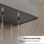 Punch-free Space Aluminum Wall-mounted Toilet Storage Rack - Image 5